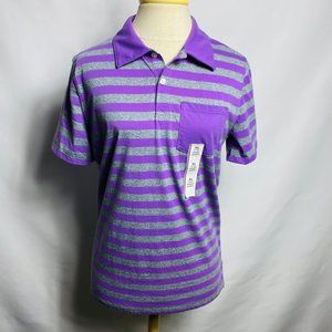 Cat& jack Youth polo shirt size XL (16) NWT  purple/gray